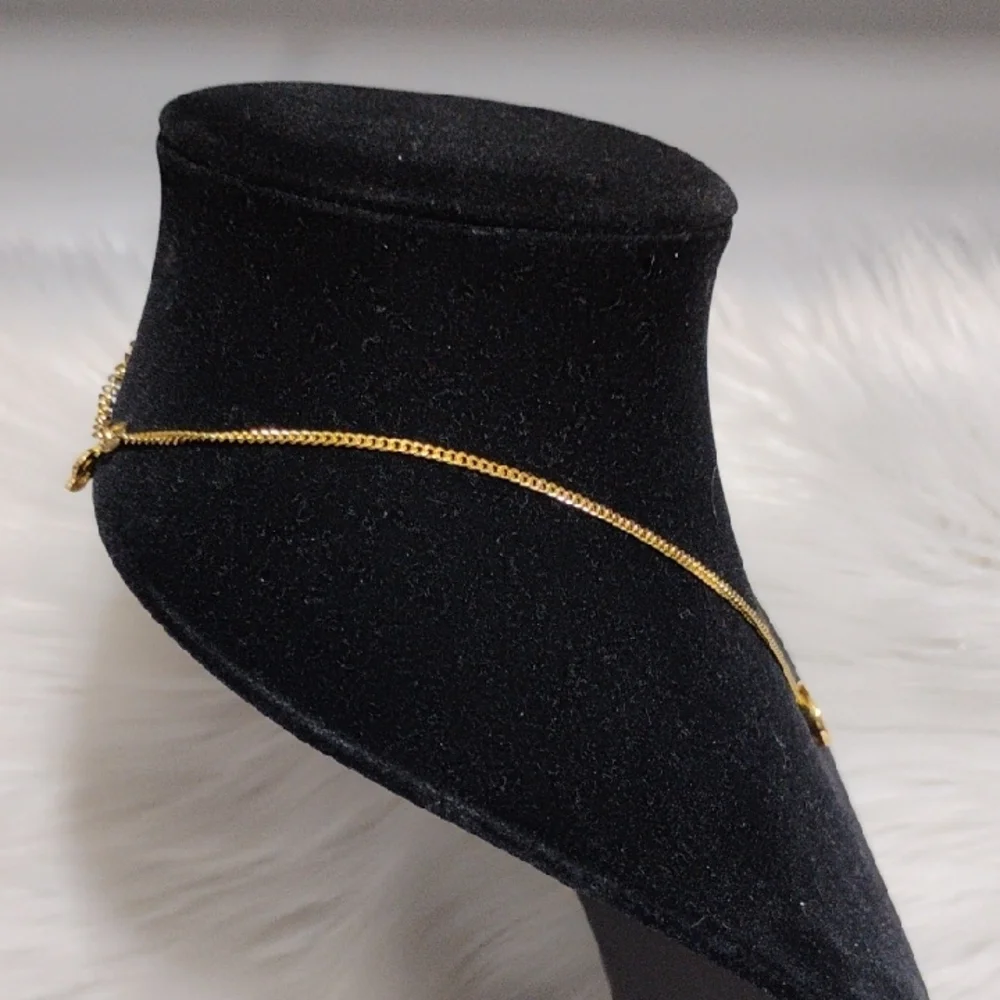 SALE! Authentic Dior CD Plated Gold W Crystal Details Pendant Necklace - Picture 11 of 15